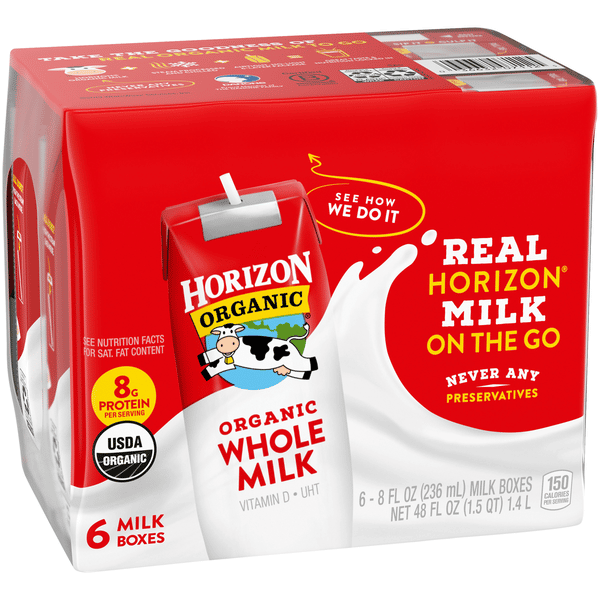Horizon Organic Organic Whole Milk 6-8 fl. oz. Boxes | Hy-Vee