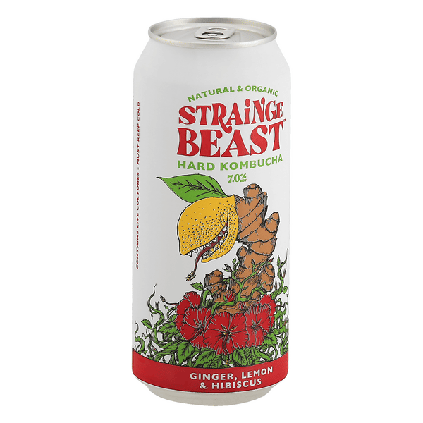 Strainge Beast Ginger, Lemon & Hibiscus Hard Kombucha | Hy-Vee