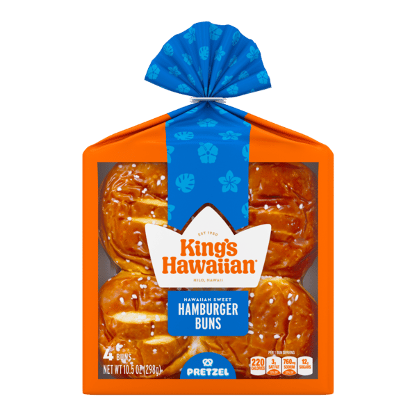 King Hawaiian Pretzel Hamburger Buns 4Ct | Hy-Vee Aisles Online