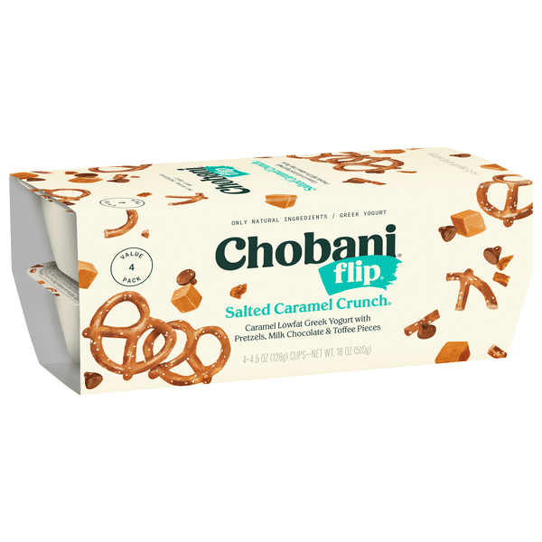 Chobani Flip Salted Caramel Crunch, 4-4.5 oz Cups | Hy-Vee Aisles