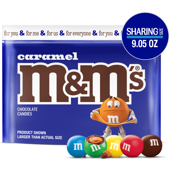 M&M'S Caramel Milk Chocolate Candy, Sharing Size, 9.05 oz Bag | Hy