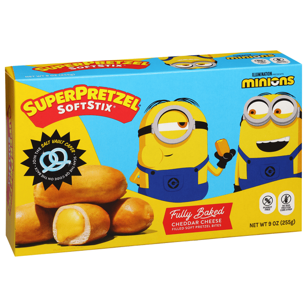 SuperPretzel Softstix Cheddar Cheese Filled Soft Pretzel Sticks