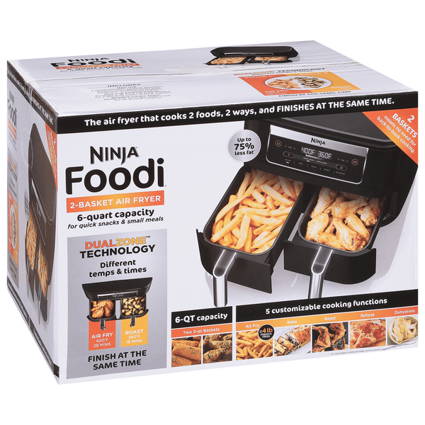 Ninja Foodi 2-Basket Air Fryer, 6Qt, Dual Zone Technology | Hy-Vee