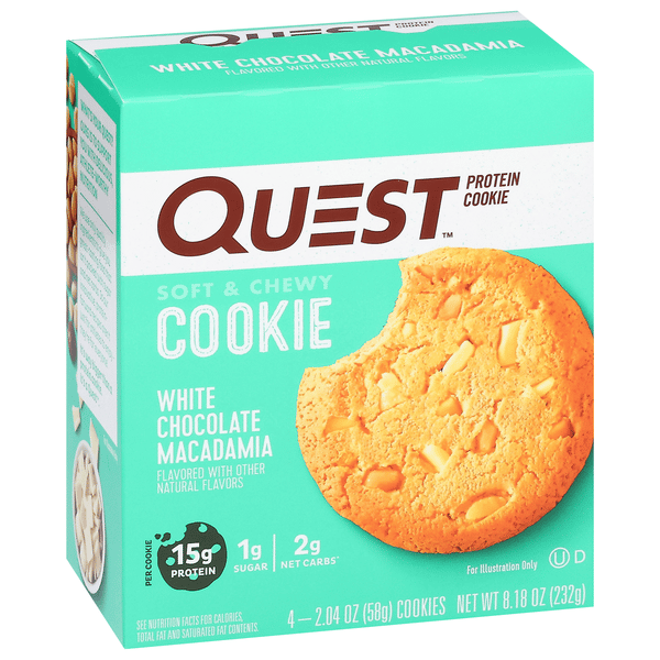 Quest Protein Cookie, White Chocolate & Macadamia, 4-2.04 oz | Hy