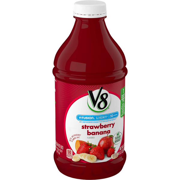 V8 V-Fusion Light Strawberry Banana Fruit & Vegetable Juice | Hy