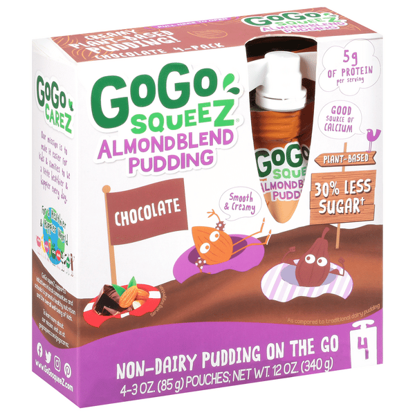 GoGo Squeez 4 Pack Chocolate Almond Blend Pudding | Hy-Vee Aisles