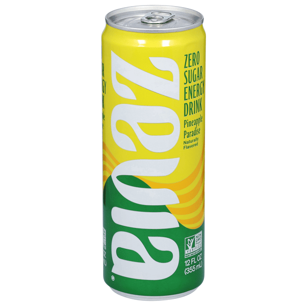 Zevia Zero Calorie Energy, Pineapple Paradise | Hy-Vee Aisles