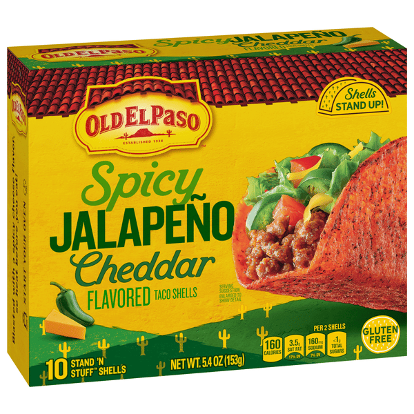 Old El Paso Taco Shells, Spicy Jalapeno Cheddar, 10Ct | Hy-Vee