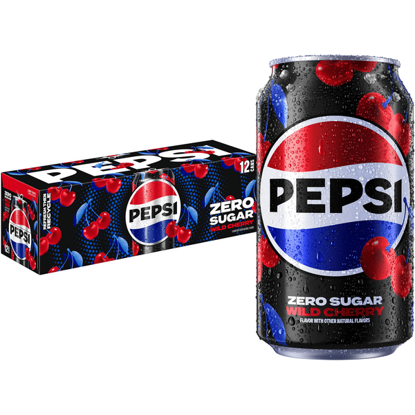 Pepsi Wild Cherry Zero Sugar Soda 12 Pack | Hy-Vee Aisles Online