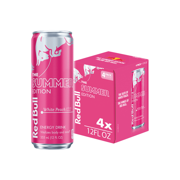 Red Bull Summer Edition Energy Drink, White Peach, 4Pk | Hy-Vee