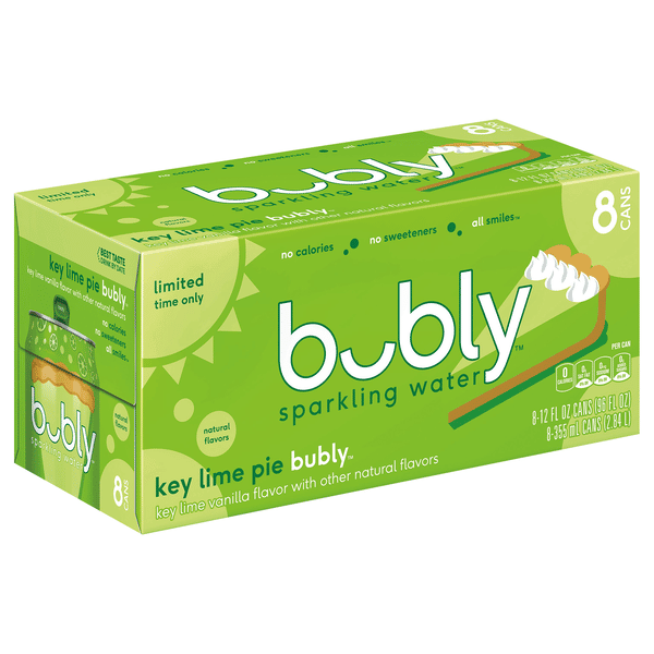 Bubly Sparkling Water Key Lime Pie Vanilla, 8Pk | Hy-Vee Aisles