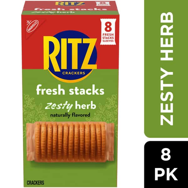 その他 Snack Rizz Ritz Fresh Stacks Zesty Herb Crackers, Travel Snacks, 8 Pack | Hy