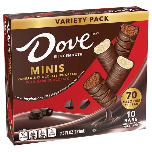 DOVE Ice Cream Vanilla & Chocolate Mini Dark Chocolate