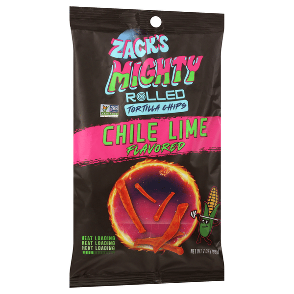 Zack's Mighty Rolled Tortilla Chips, Chile Lime Flavored | Hy-Vee