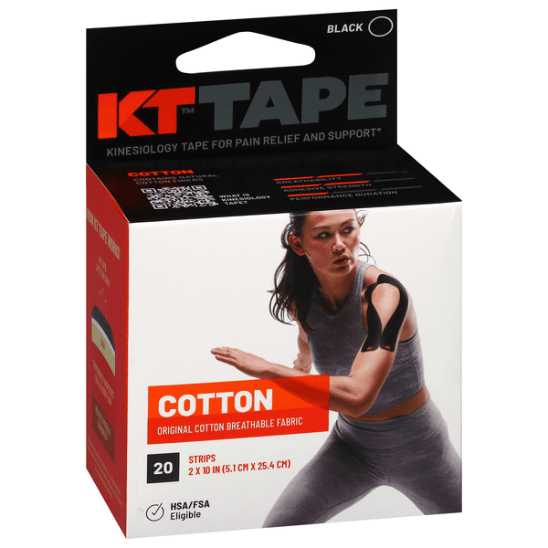 KT Tape Therapeutic Tape, Original, Black, 10