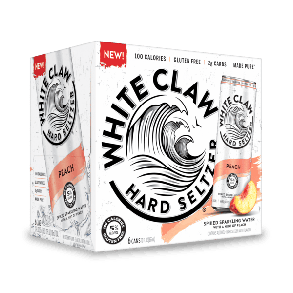 White Claw Hard Seltzer, Peach 6Pk | Hy-Vee Aisles Online Grocery