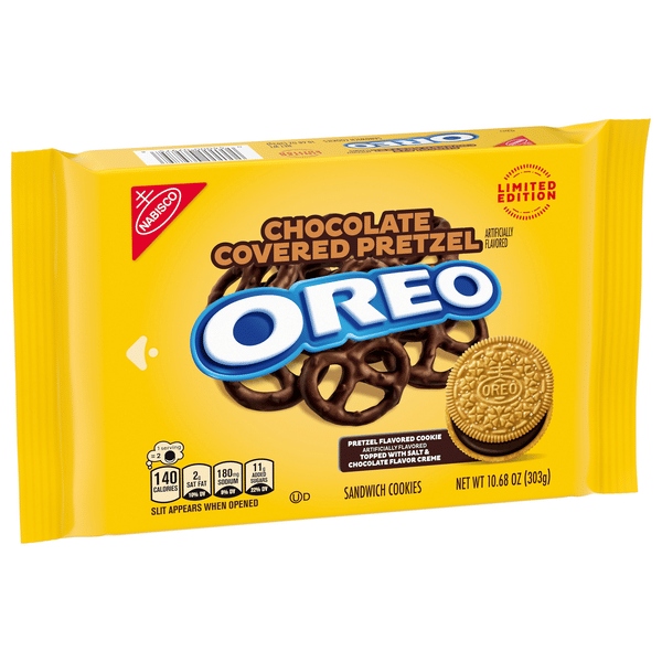 Oreo Chocolate Covered Pretzel Sandwich Cookies, Limited Edition