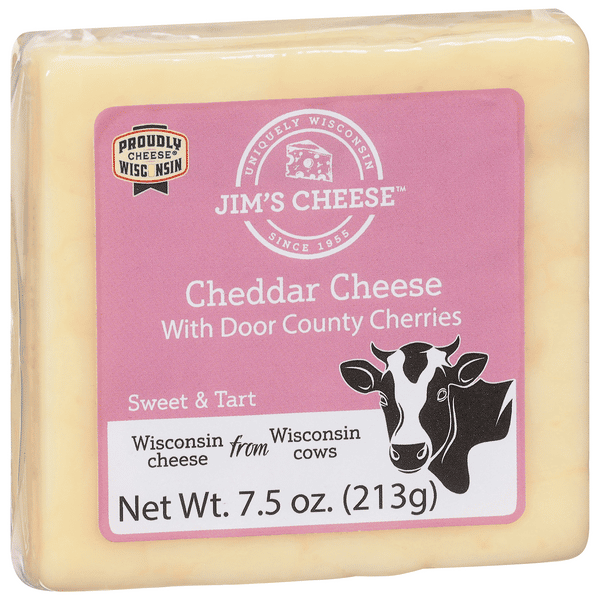 Jim's Cheese Cheddar Cheese with Door County Cherries, Sweet