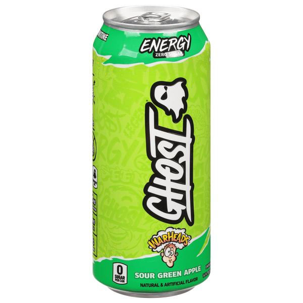 Ghost Energy Drink, Zero Sugar, Sour Green Apple | Hy-Vee Aisles