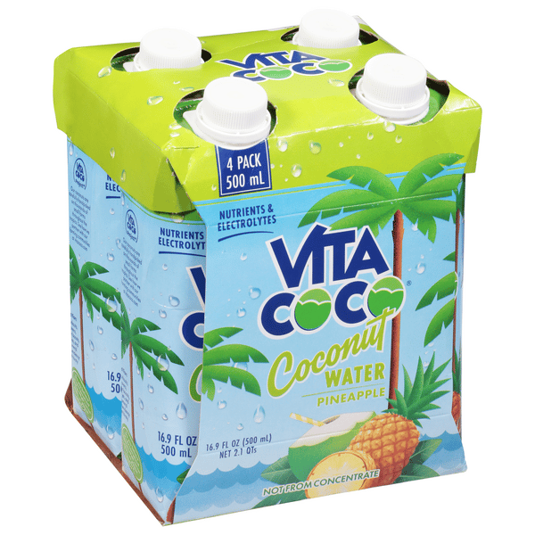 Vita Coco Coconut Water, Pineapple, 4Pk | Hy-Vee Aisles Online
