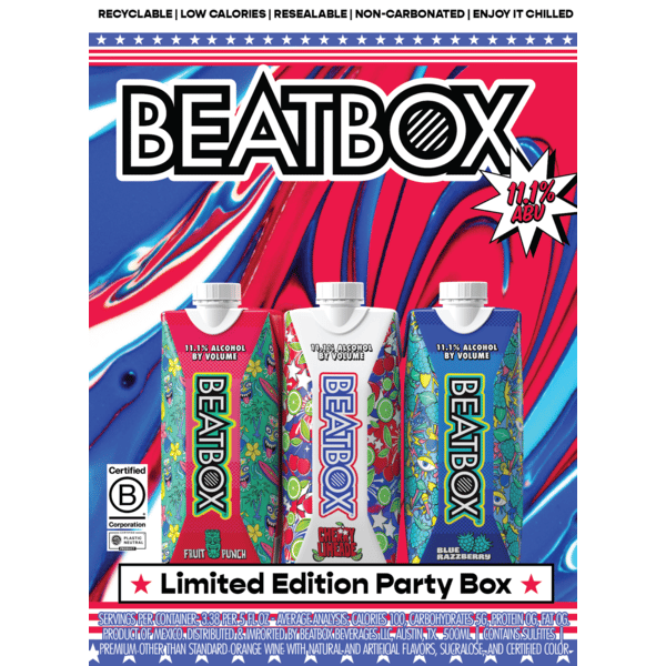 Beatbox Party Box, Red, White, And Blue Variety Pack, 6Pk | Hy-Vee