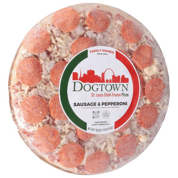 Dogtown Frozen Pizza, Sausage & Pepperoni, St. Louis Style | Hy