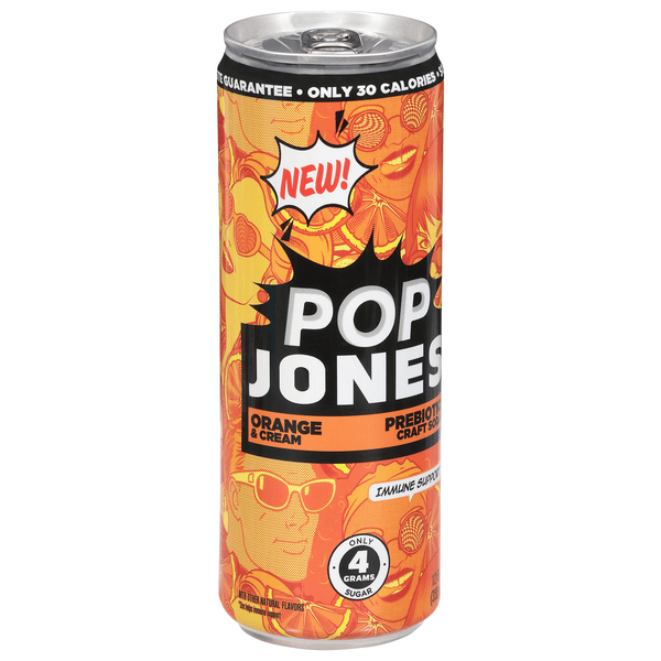 Pop Jones Prebiotic Craft Soda, Orange & Cream | Hy-Vee Aisles