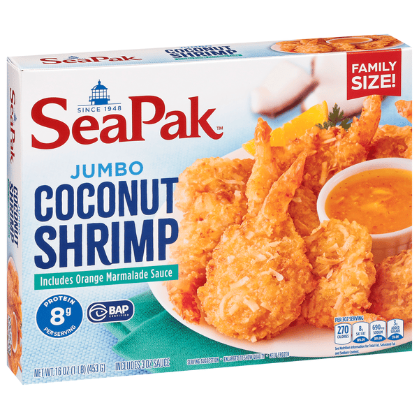 SeaPak Jumbo Coconut Shrimp, Oven Crispy, Family Size | Hy-Vee