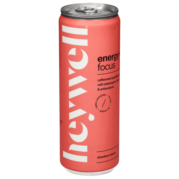 Heywell Energy + Focus Sparkling Water, Strawberry Lemon | Hy-Vee