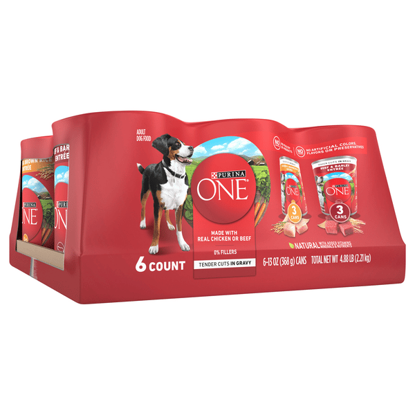 Purina One SmartBlend Wet Dog Food Variety Pack, Beef/Chicken