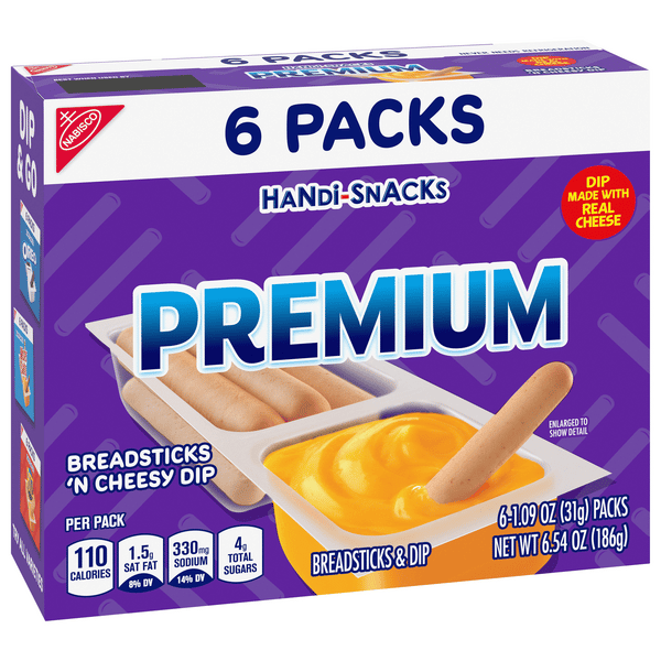 Nabisco Handi-Snacks Premium Breadsticks 'n Cheese Dip 6-1.09 oz