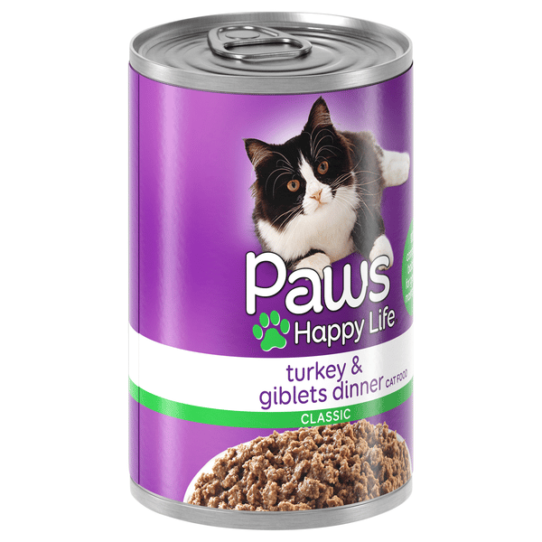 Paws Happy Life Turkey & Giblets Dinner Cat Food | Hy-Vee Aisles