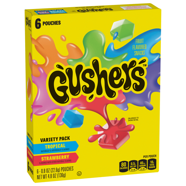 Betty Crocker Fruit Gushers Variety Pack 6-.8 oz Pouches | Hy-Vee