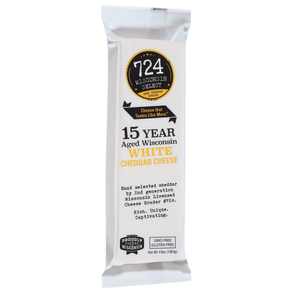 724 Wisconsin Select 15 Year Aged Wisconsin White Cheddar Cheese