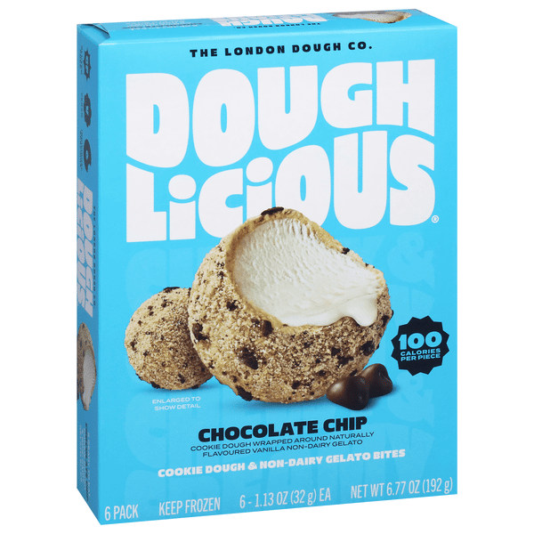 Doughlicious Gelato Bites, Chocolate Chip, 6-1.13 oz ea. | Hy-Vee