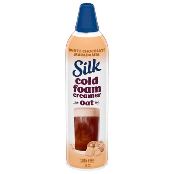 Silk Cold Foam Creamer, Oat, White Chocolate Macadamia, Dairy Free