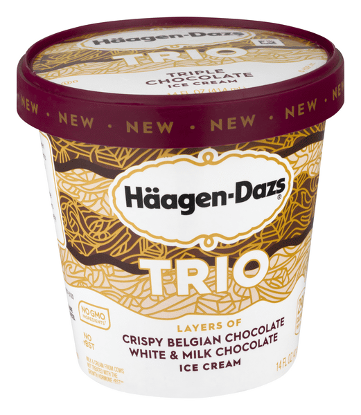 Haagen-Dazs Trio Triple Belgian Chocolate White & Milk Chocolate