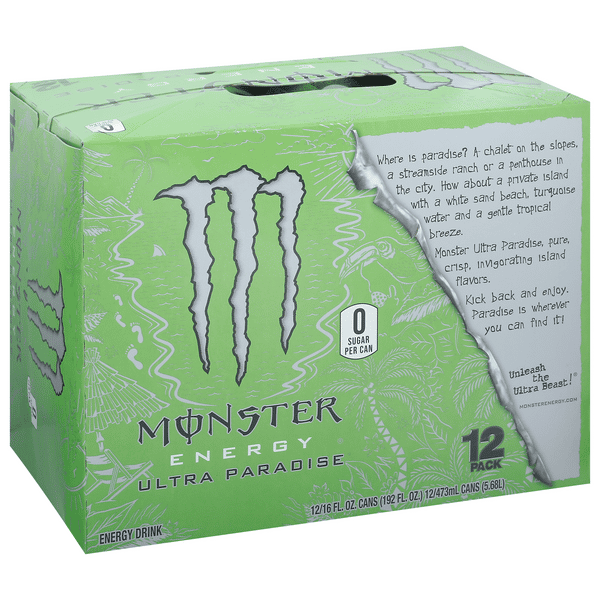 Monster Energy Ultra Paradise Sugar Free Energy Drink 12pk | Hy