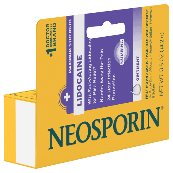 Neosporin + Lidocaine First Aid Antibiotic Ointment with Numbing