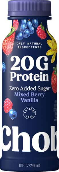 Chobani Complete Greek Yogurt Drink, Mixed Berry Vanilla | Hy-Vee