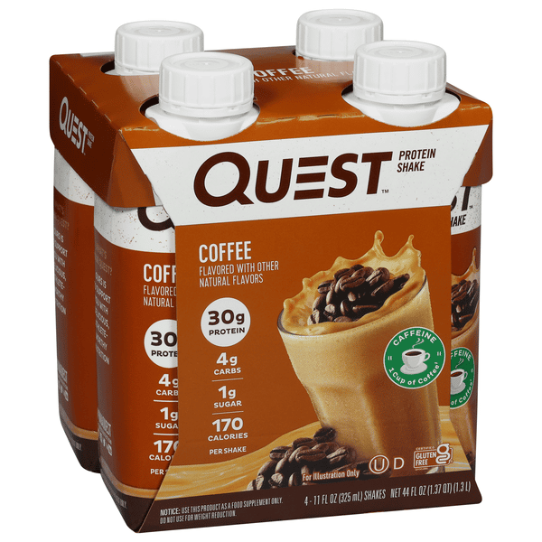 Quest Protein Shake, Coffee, 4Pk | Hy-Vee Aisles Online Grocery