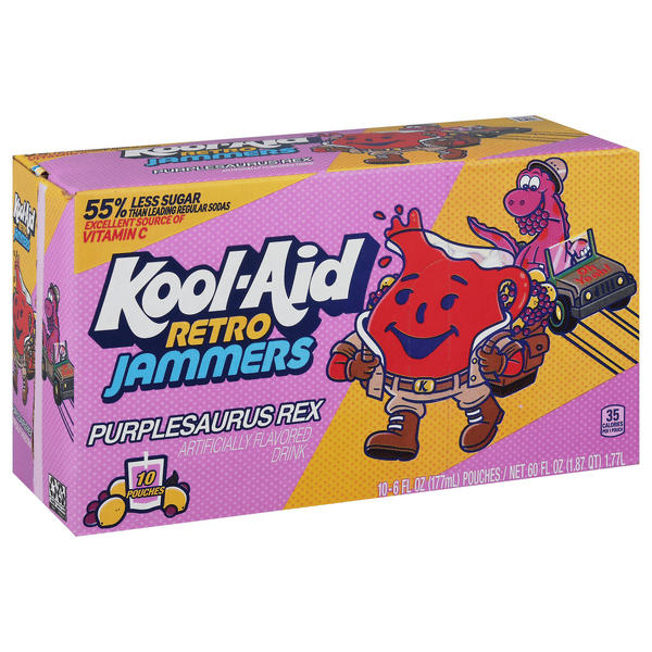 Kool-Aid Retro Jammers Purplesaurus Rex Flavored Drink 10PK | Hy