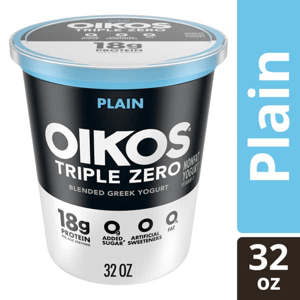 Oikos Triple Zero Plain Nonfat Greek Yogurt | Hy-Vee Aisles Online