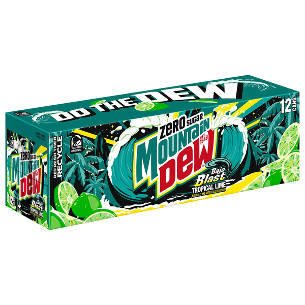 Mountain Dew Zero Sugar Baja Blast 12 Pack | Hy-Vee Aisles Online