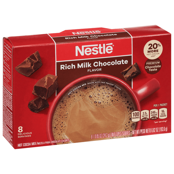 Nestle Hot Cocoa Mix, Rich Milk Chocolate 8-0.85 oz | Hy-Vee