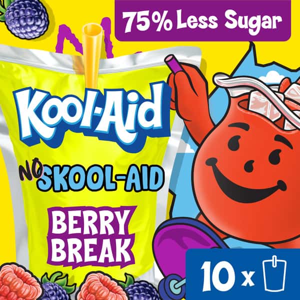 Kool-Aid No Skool-Aid Berry Break Artificially Flavored Drink, 10