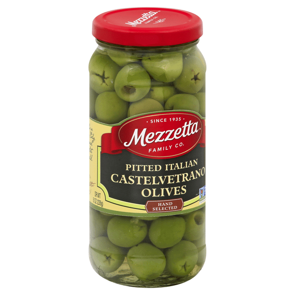 Mezzetta Pitted Italian Castelvetrano Olives 8 oz | Hy-Vee Aisles