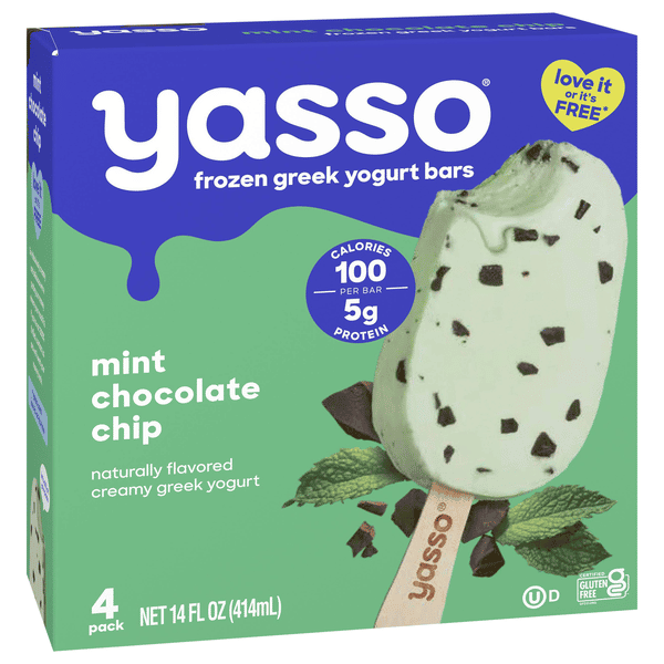 Yasso Mint Chocolate Chip Frozen Greek Yogurt Bars 4-3.5 Fl Oz