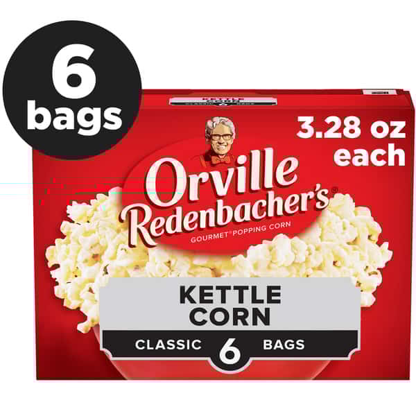 Orville Redenbacher's Microwave Popcorn, Kettle Corn, 3.3 oz., 6