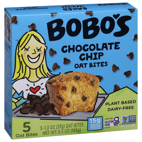 Bobo's Oat Bites Original with Chocolate Chips Gluten Free 5-1.3oz